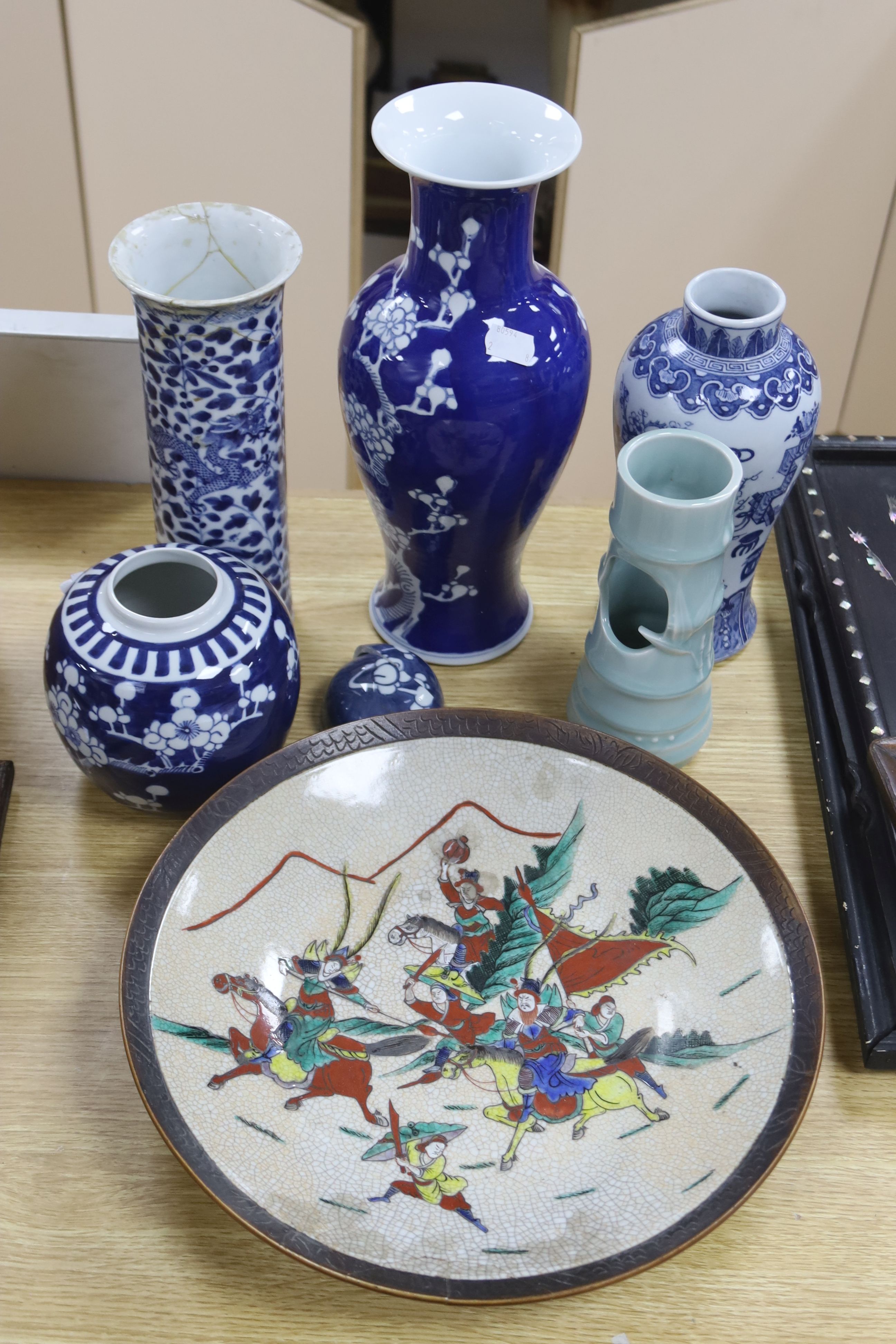 Assorted Chinese ceramics, Qing period etc